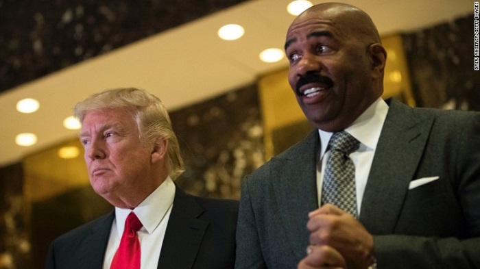 Steve Harvey and Donald Trump (Alt)