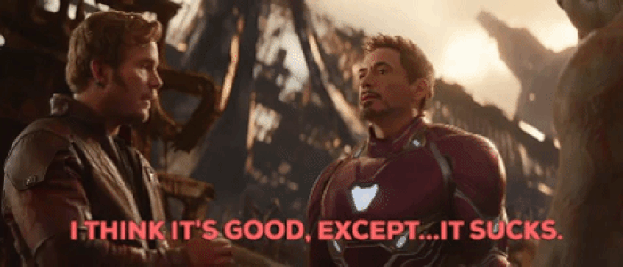 Star Lord and Iron Man - It Sucks (Alt).gif